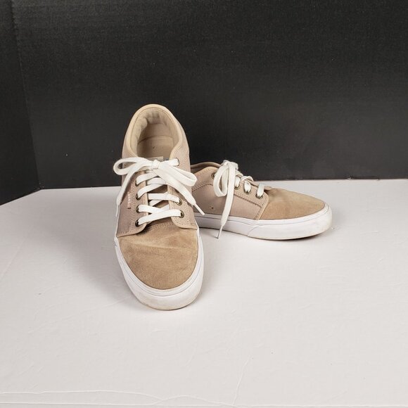 VANS Men Sz 8 Tan Skateboard Pro Padded Canvas Brushed Suede Shoe Sneaker Women - Picture 2 of 16